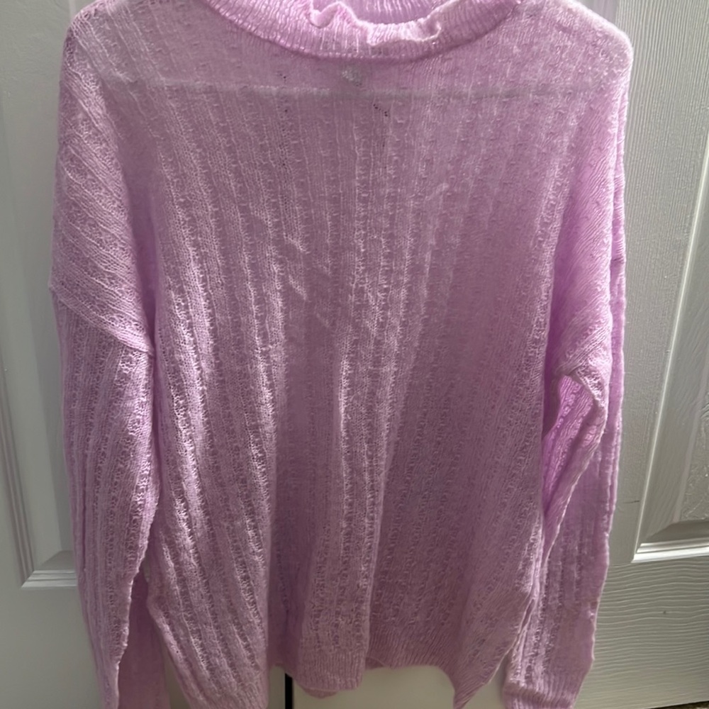 Asos pink see through knit sweater size 0
